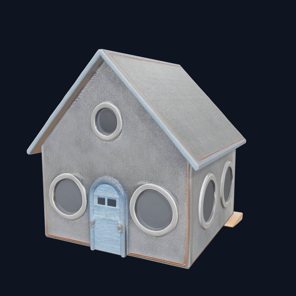 Chevron Blue House model pack
